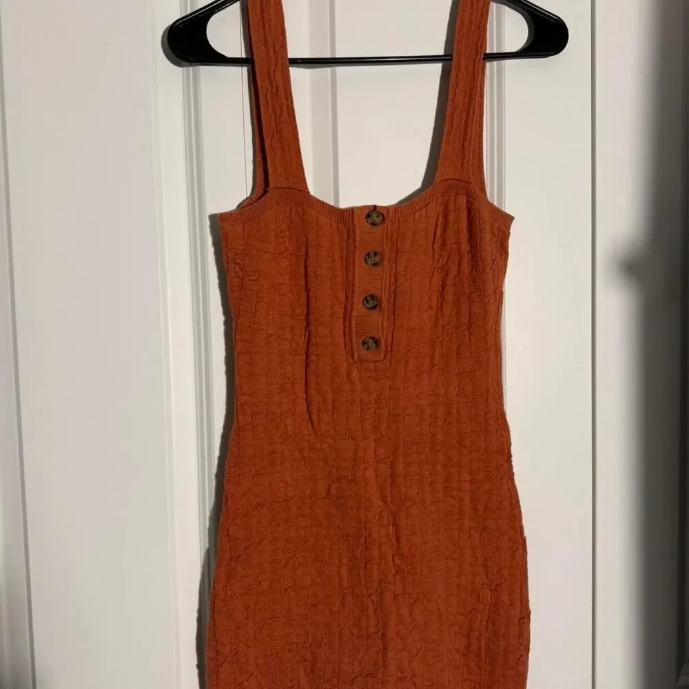 Free People coral mini bodycon dress size xsmall